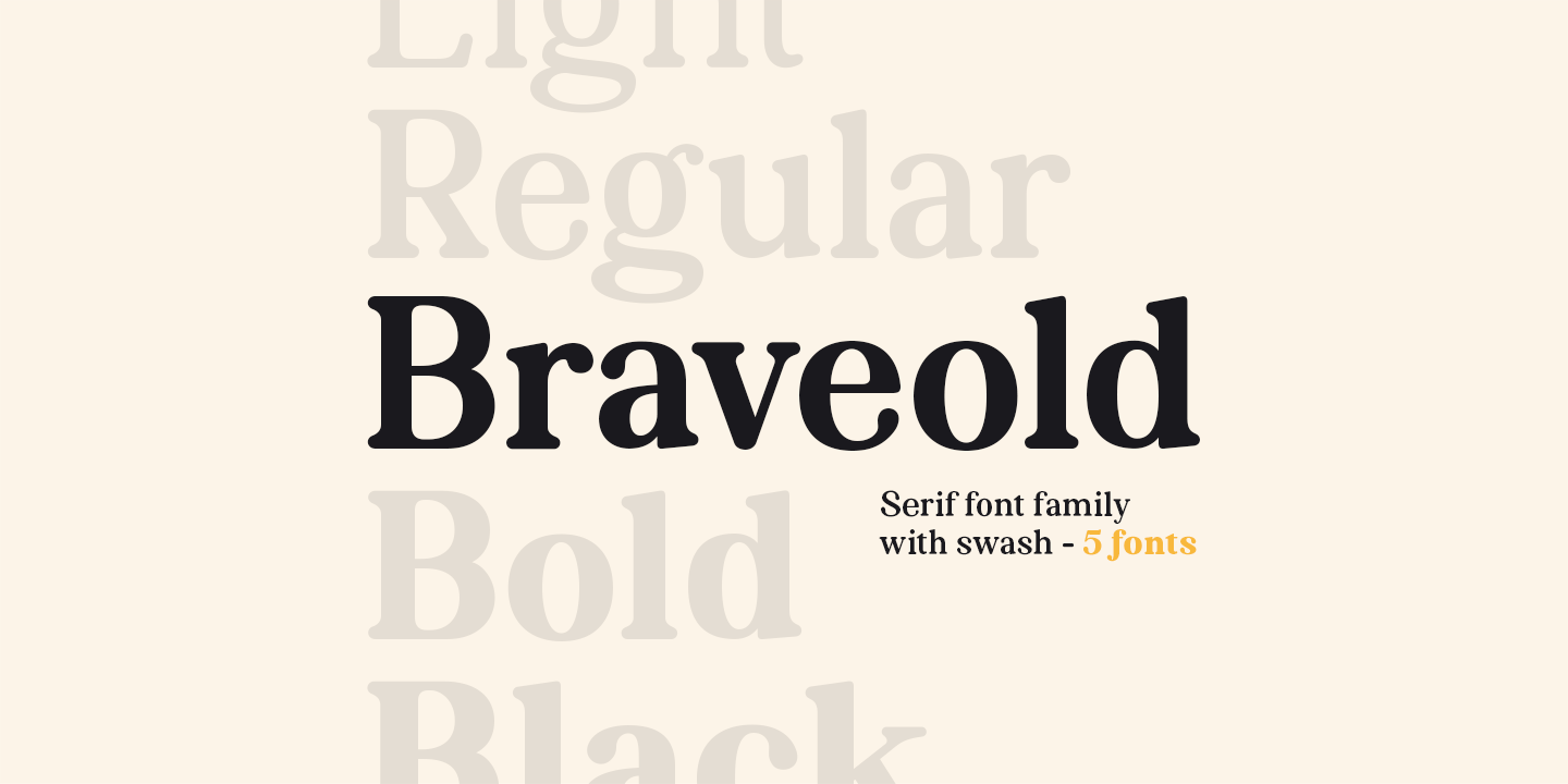 Braveold Light Font preview